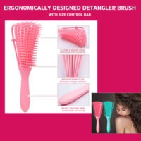 Ergonomically designed detangler brush