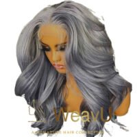SILVER GRAY WIG- 14"